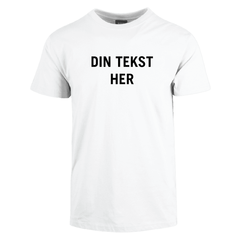 Cotton Tee med Din Tekst