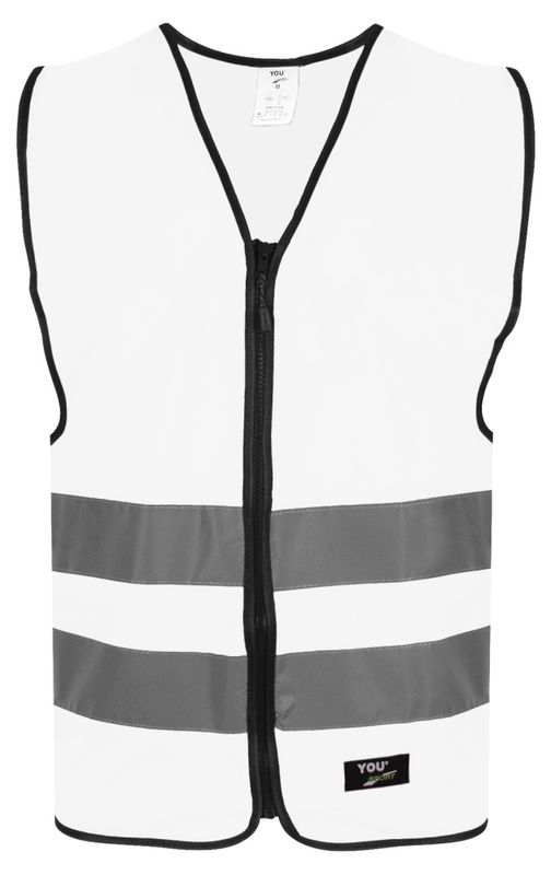 Refleksvest med navn flere farger