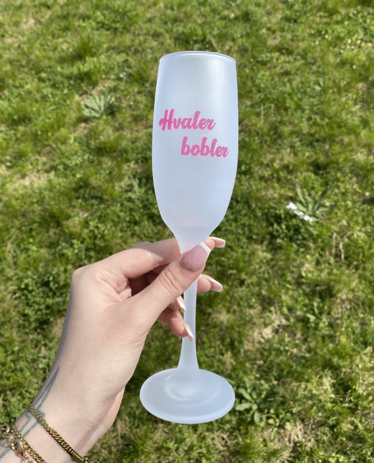 Hovedbilde Hvalerbobler Rosa Champagneglass