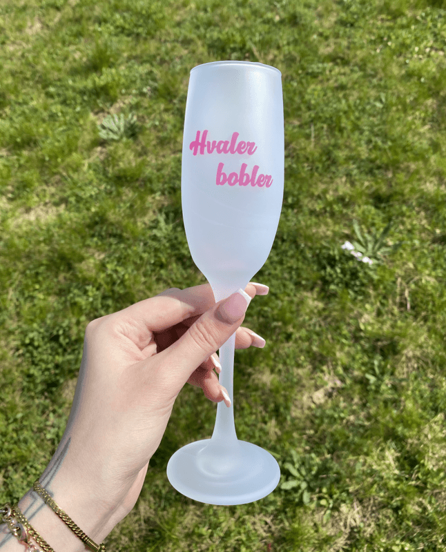 Hvalerbobler Rosa Champagneglass
