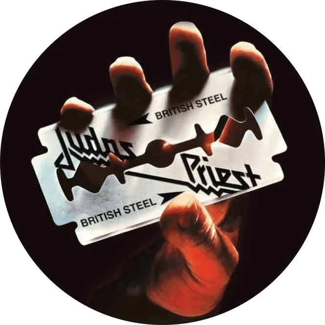 Hovedbilde Judas Priest British Steel Glassbrikke